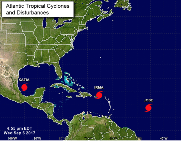 Irma passing Puerto Rico as Jose and Katia become hurricanes Irma passing Puerto Rico as Jose and Katia become hurricanes