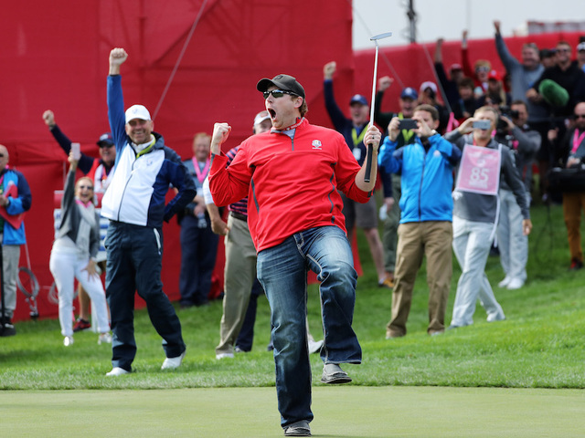 Watch: Golf heckler wins $100 off pro at Ryder Cup