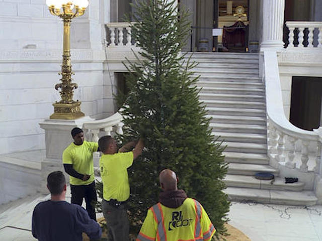 Statehouse Christmas tree deemed too puny, officials demand it to be replaced