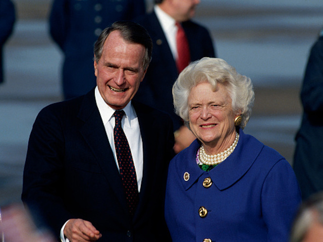 George H.W. Bush and wife, Barbara's health improving