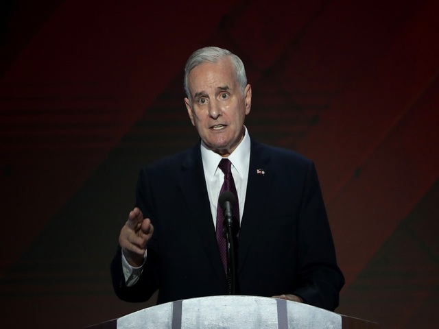 Minnesota governor back at podium a day after collapse