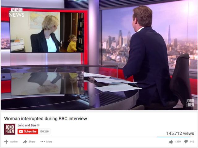 'BBC Dad' clip parodied with 'BBC Mom' version