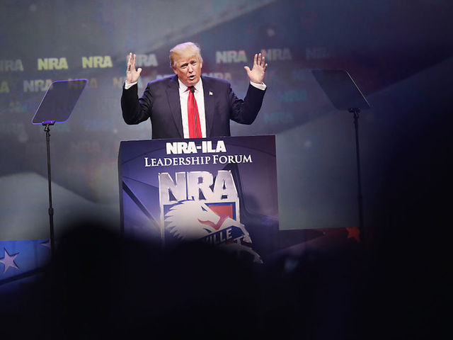 Guns banned from Trump's NRA speech