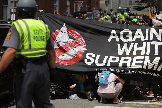 Demonstrators clash again in Charlottesville on Sunday