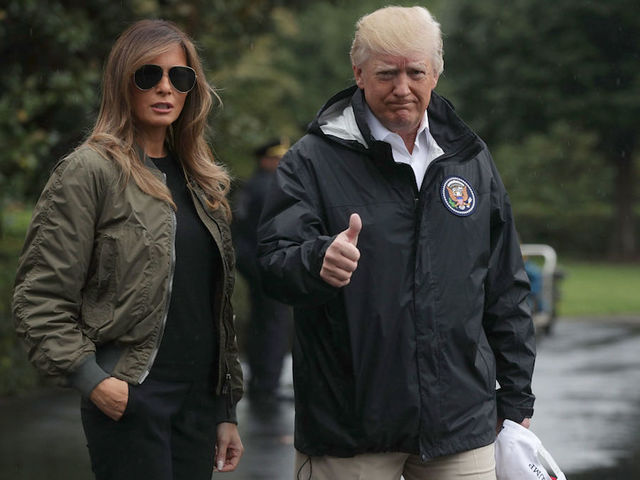 Trump holds 'impromptu rally' during meeting on response to Harvey