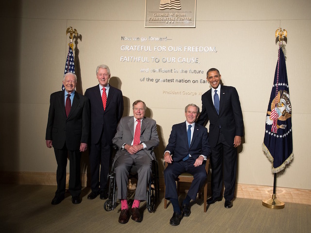 Hurricane Harvey relief: All 5 living former presidents team to appeal for help