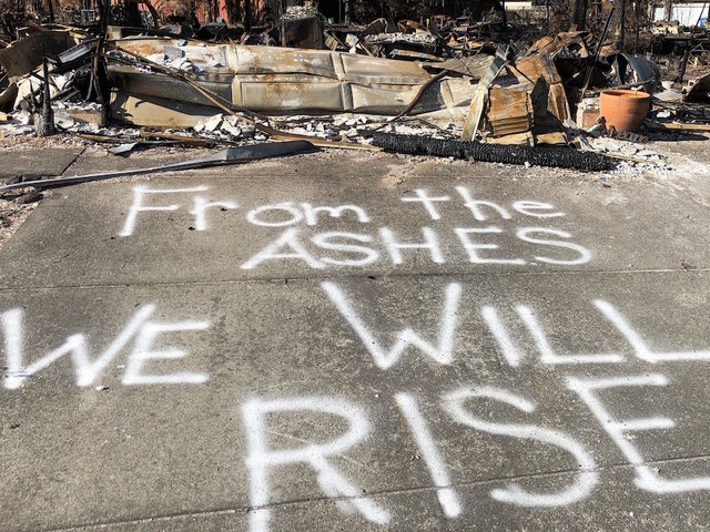 Ravaged by wildfire, a California neighborhood takes stock