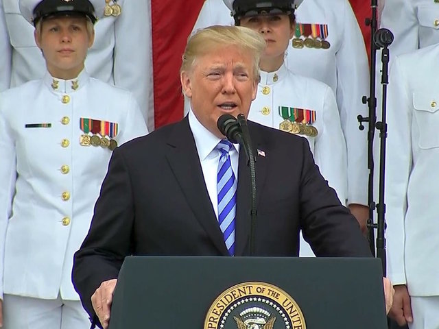Trump honors fallen service members at Arlington National Cemetery
