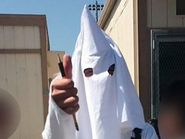 A student showed up to school in a KKK costume — reportedly with his teacher's approval