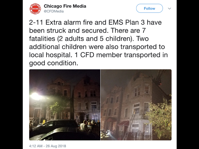 Chicago fire kills 8 people, including 6 kids, in a home with no smoke detector