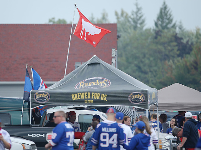 Buffalo Bills fans just can't stop pile-driving tables