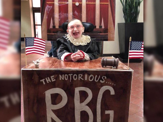 A girl and her wheelchair became the 'Notorious RBG' for Halloween