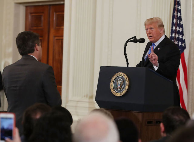 Did the White House doctor video of news reporter Jim Acosta confronting President Trump?